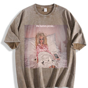 The Horrors Persist Doll in Bed Vintage Washed T-Shirt in Brown