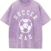 Soccer Dad Vintage Washed T-Shirt in Purple