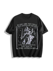 If You Are Neutral in Situations of Injustice Cotton T-Shirt in Black