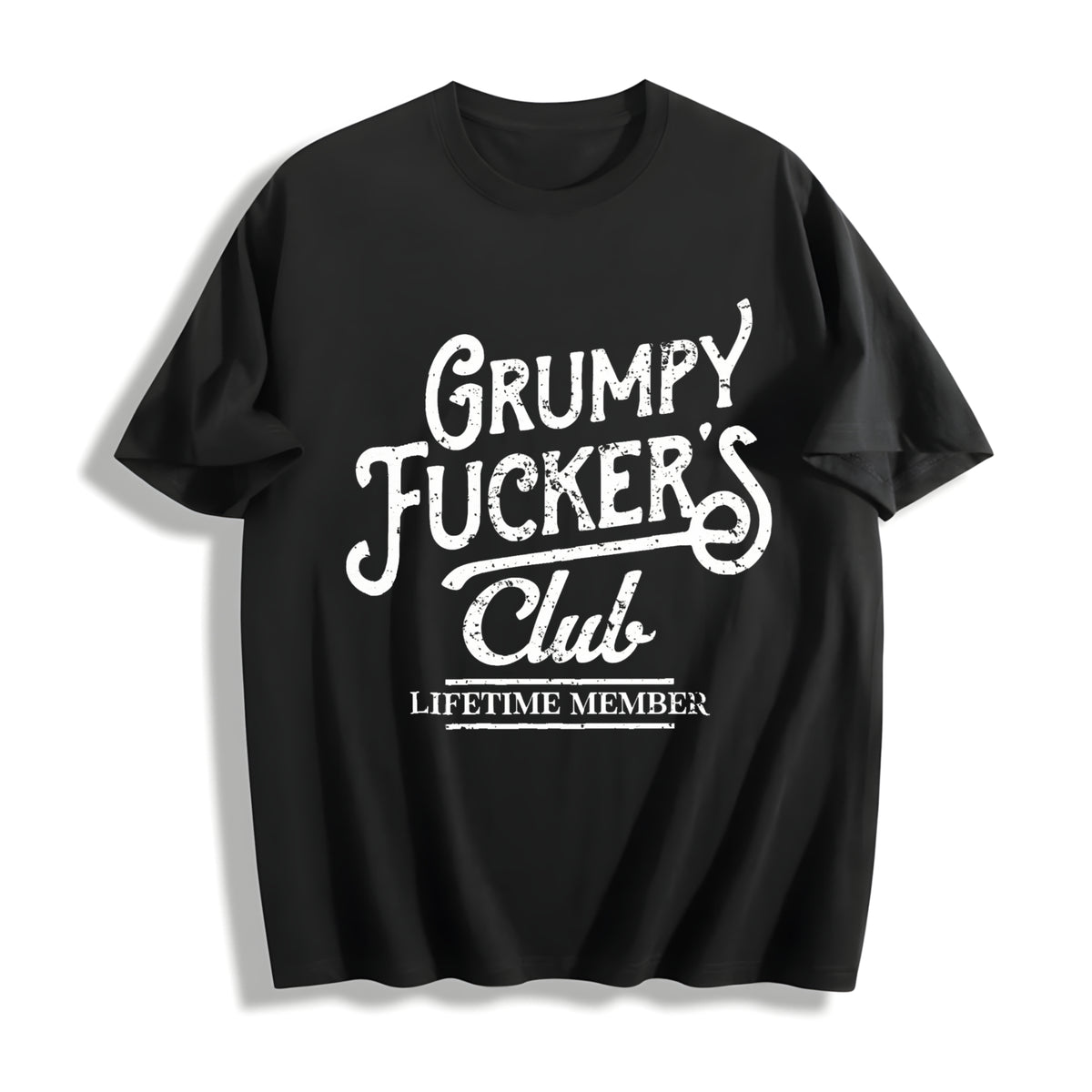 Grumpy F*ckers Club Sarcastic Novelty for Classic Cotton T-Shirt in Black