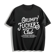 Grumpy F*ckers Club Sarcastic Novelty for Classic Cotton T-Shirt in Black