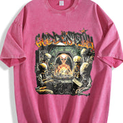 Hot Wheels Skull Engine Vintage Washed T-Shirt in Red