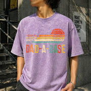 I Keep All My Dad Jokes in a Dad-a-base Vintage Washed T-Shirt in Purple