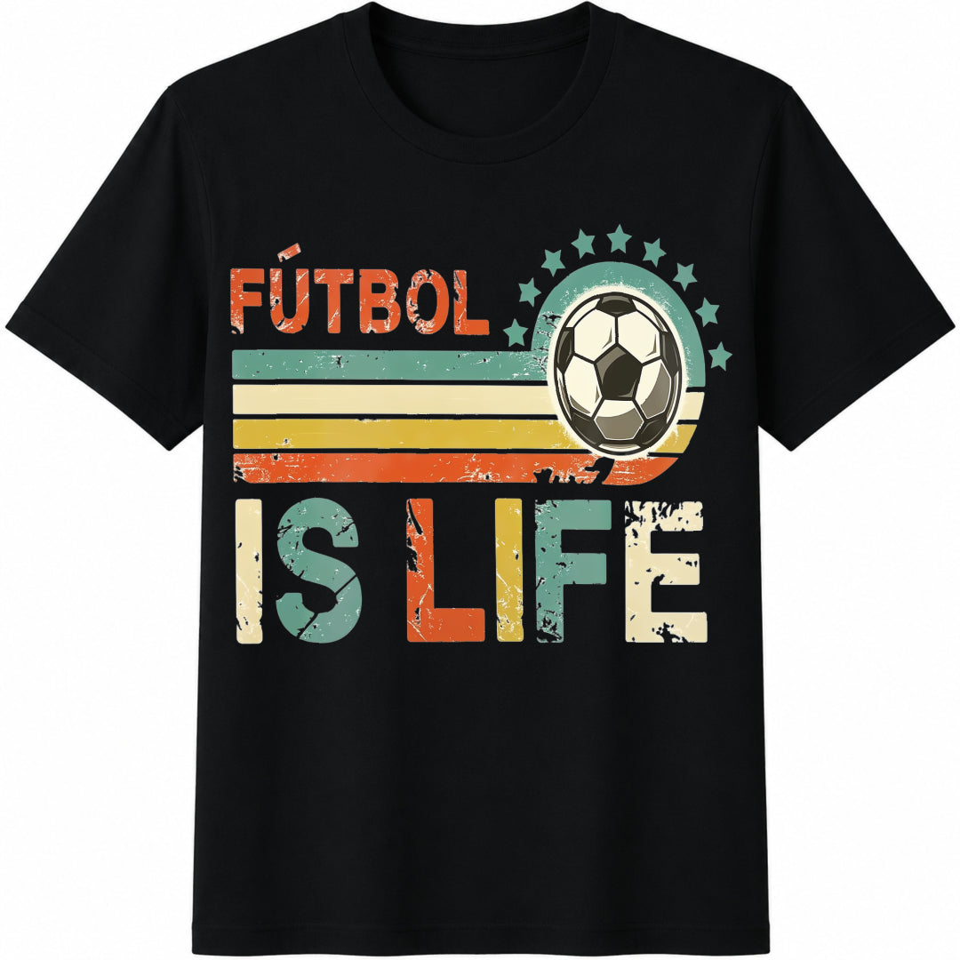 1-piece Set 1-piece with Soccer Letter Cotton T-Shirt in Black