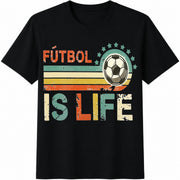 1-piece Set 1-piece with Soccer Letter Cotton T-Shirt in Black