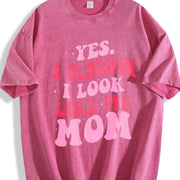 Yes I Know I Look Like My Mom Vintage Washed T-Shirt in Red