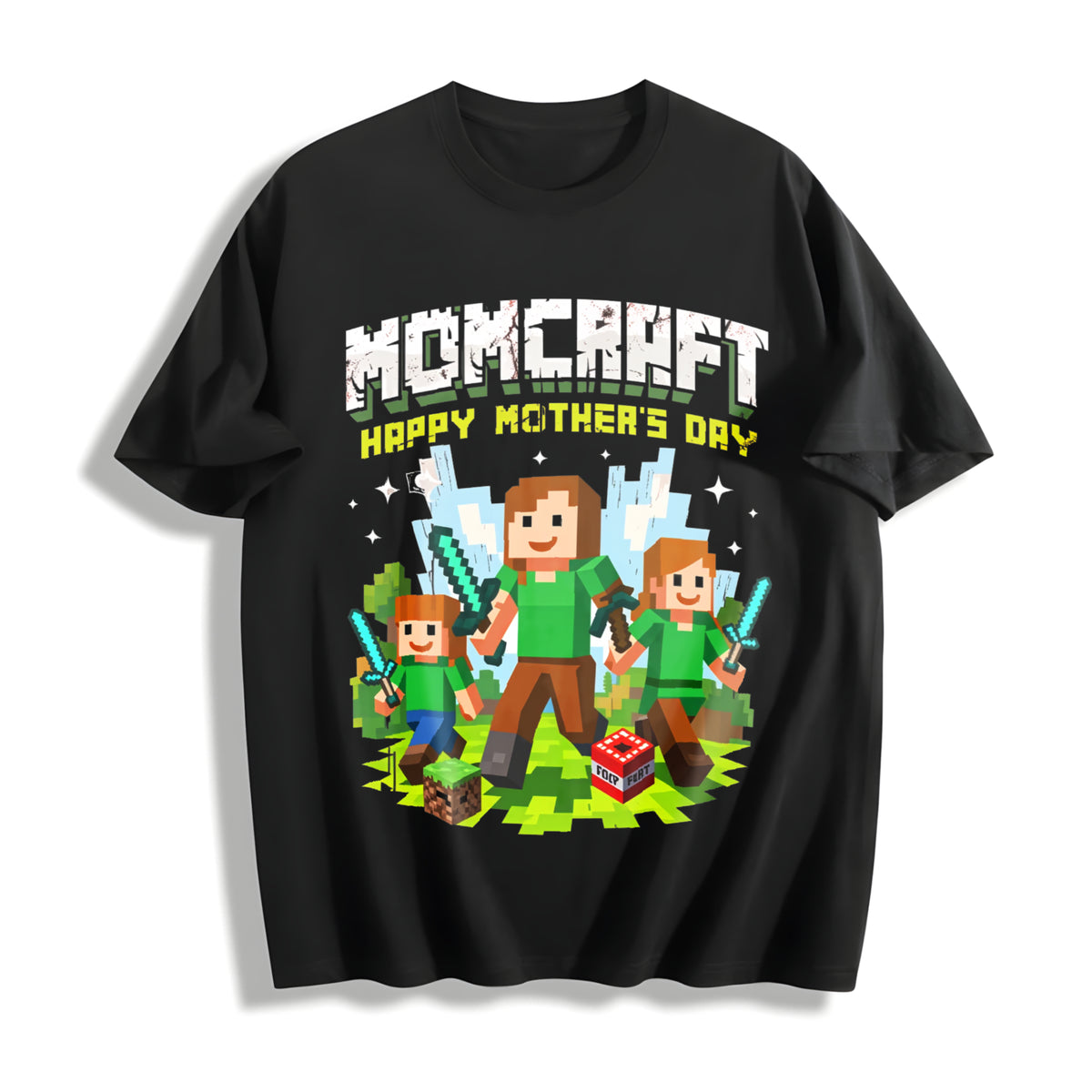 ✊🏾Momcraft Cotton T-Shirt in Black