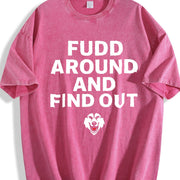 Fudd Around and Find Out Vintage Washed T-Shirt in Red