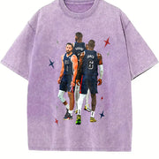 Steph Bron Durant BIG 3 USA Champ Custom vintage washed oversized T-shirt in Purple