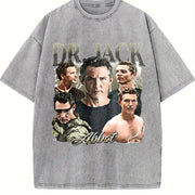 Dr. Jack Abb0t the Pittt Vintage Washed T-Shirt in Gray