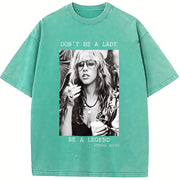 Stevie Nicks Don't Be a Be a Legend Vintage Washed T-Shirt in Blue