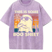 This Is Some Boo Sheet Ghost vintage washed oversized T-shirt in Purple
