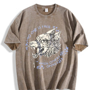 Faded Pure with a Wolf Head Vintage Washed T-Shirt in Brown
