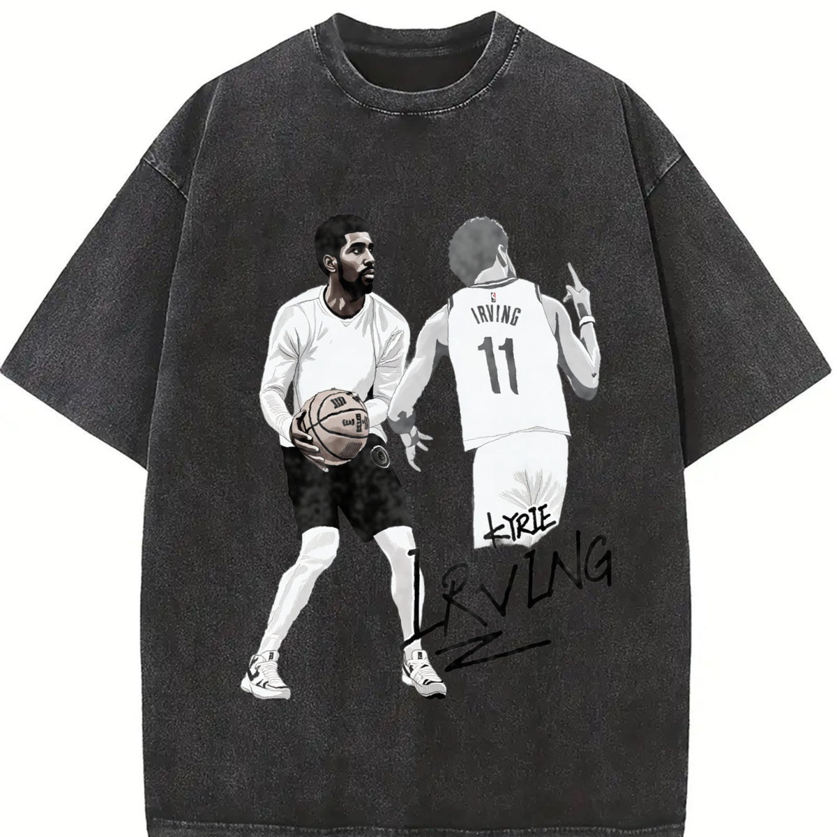 Irving US In USA 2024 vintage washed oversized T-shirt in Black