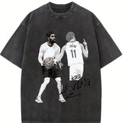 Irving US In USA 2024 vintage washed oversized T-shirt in Black