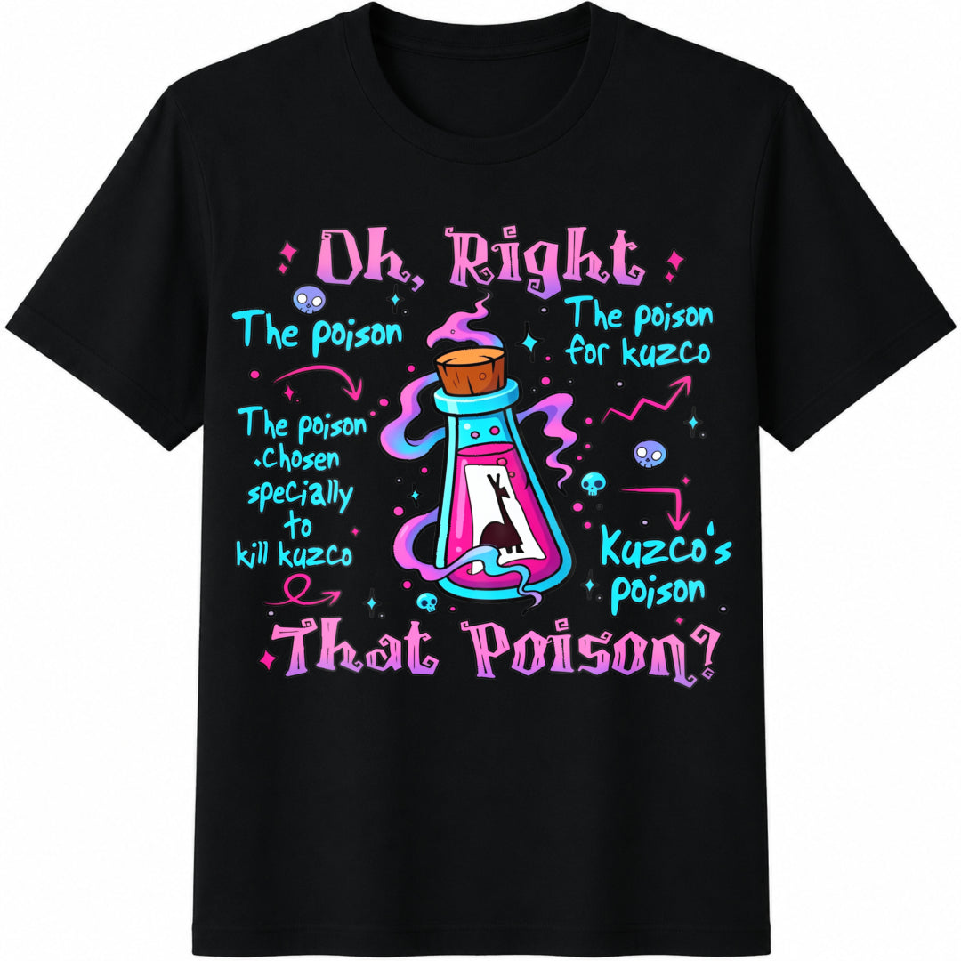 Kuzco's Poison Potion Cotton T-Shirt in Black