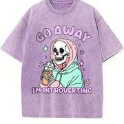 Introvert Vibes for Weekend Warriors Vintage Washed T-Shirt in Purple
