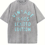 1980s 1980 Theme Classic for Ladies Cute Ladies Novelty Vintage Washed T-Shirt in Gray
