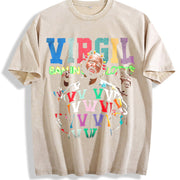 8AM IN CHARLOTTE For All The Dogs Virgil Tribute Hate vintage washed oversized T-shirt in Beige