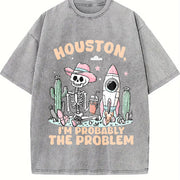 I Might Be the Problem Vintage Washed T-Shirt in Gray