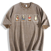Reading Silly Goose Teacher Vintage Washed T-Shirt in Brown