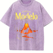 Cerveza Modelo Vintage Washed T-Shirt in Purple