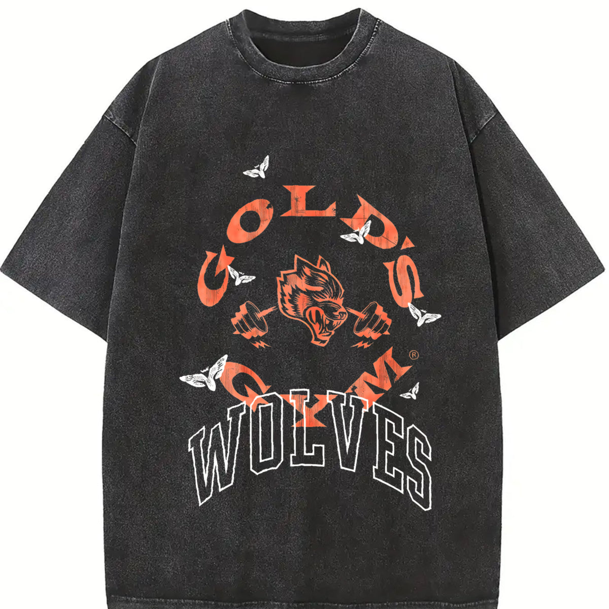 Sport Gold Gym and Batik vintage washed oversized T-shirt in Black