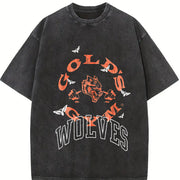 Sport Gold Gym and Batik vintage washed oversized T-shirt in Black