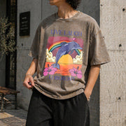 Live Laugh Lobotomy Vintage Washed T-Shirt in Brown