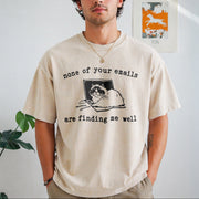 None of Your Emails Vintage Washed T-Shirt in Beige