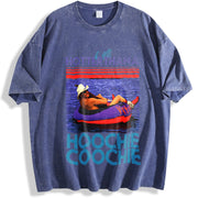 Chattahoochee Jackson Back Country It Gets Hotter Than A vintage washed oversized T-shirt in Blue