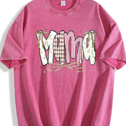 Mama Duck Mom Vintage Washed T-Shirt in Red