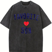 Favorite Son Vintage Washed T-Shirt in Black