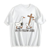 Christianity Silly Goose Cotton T-Shirt in White
