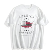 America 250th Anniversary Cotton T-Shirt in White