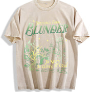 Greetings from Blunder Be Wary Be Clever Be Good Vintage Washed T-Shirt in Beige