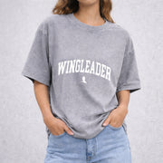 Xaden Riorson Wingleader vintage washed oversized T-shirt in Gray