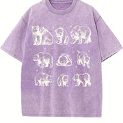 Bears 90s ® Tattoo Vintage Washed T-Shirt in Purple