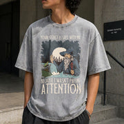 Your Secret Is Safe with Me Vintage Washed T-Shirt in Gray