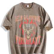 Throne of Glass Fan (2 Sides) Vintage Washed T-Shirt in Brown
