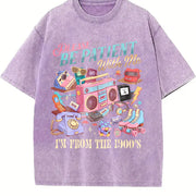 90s Throwback 90s Country Vintage Washed T-Shirt in Purple