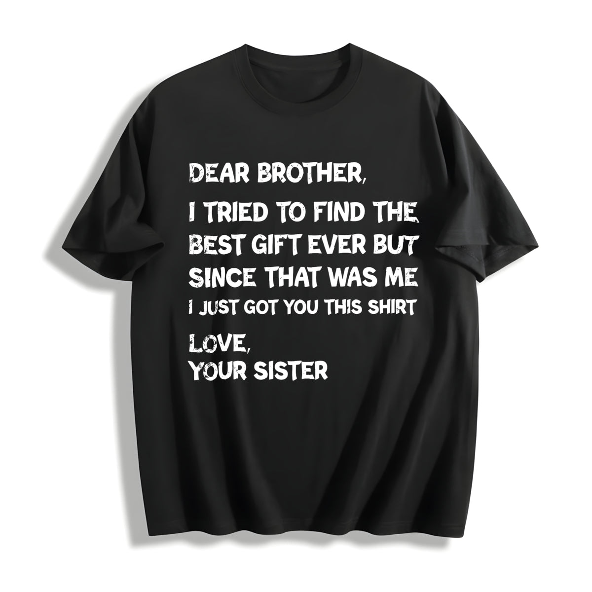 Retro Fathers Day for Brother Dear Brother I to Find Ever Cotton T-Shirt in Black