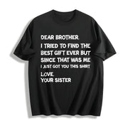 Retro Fathers Day for Brother Dear Brother I to Find Ever Cotton T-Shirt in Black
