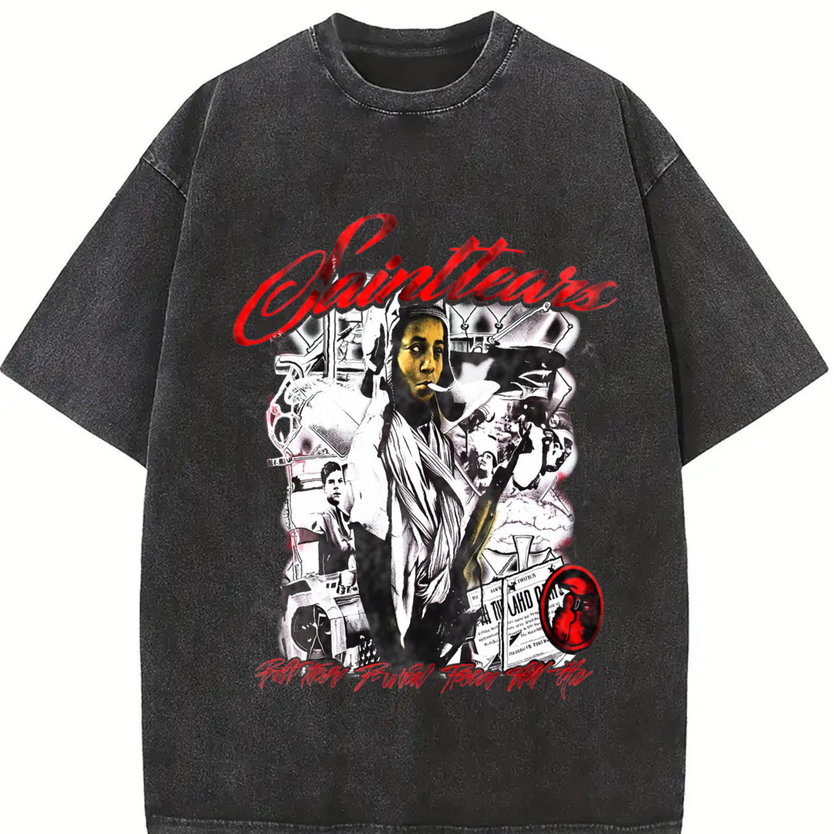 The World Is Yours Vintage Washed T-Shirt in Black
