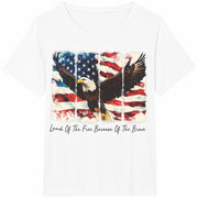 America Patriotic Cotton T-Shirt in White