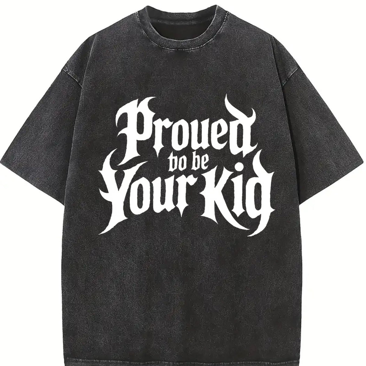 Proud to Be Your Kid Vintage Washed T-Shirt in Black