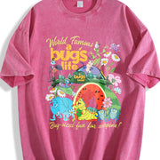 A Bug's Life A Bug's Land Ride Family trip vintage washed oversized T-shirt in Red