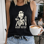 Fashionable Tank 4.23 Women's Color Cotton Tank Top in Black