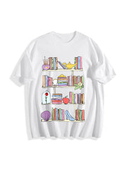 Princess's Library Cotton T-Shirt in White