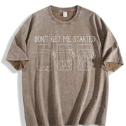Sourdough Starter Baking Vintage Washed T-Shirt in Brown